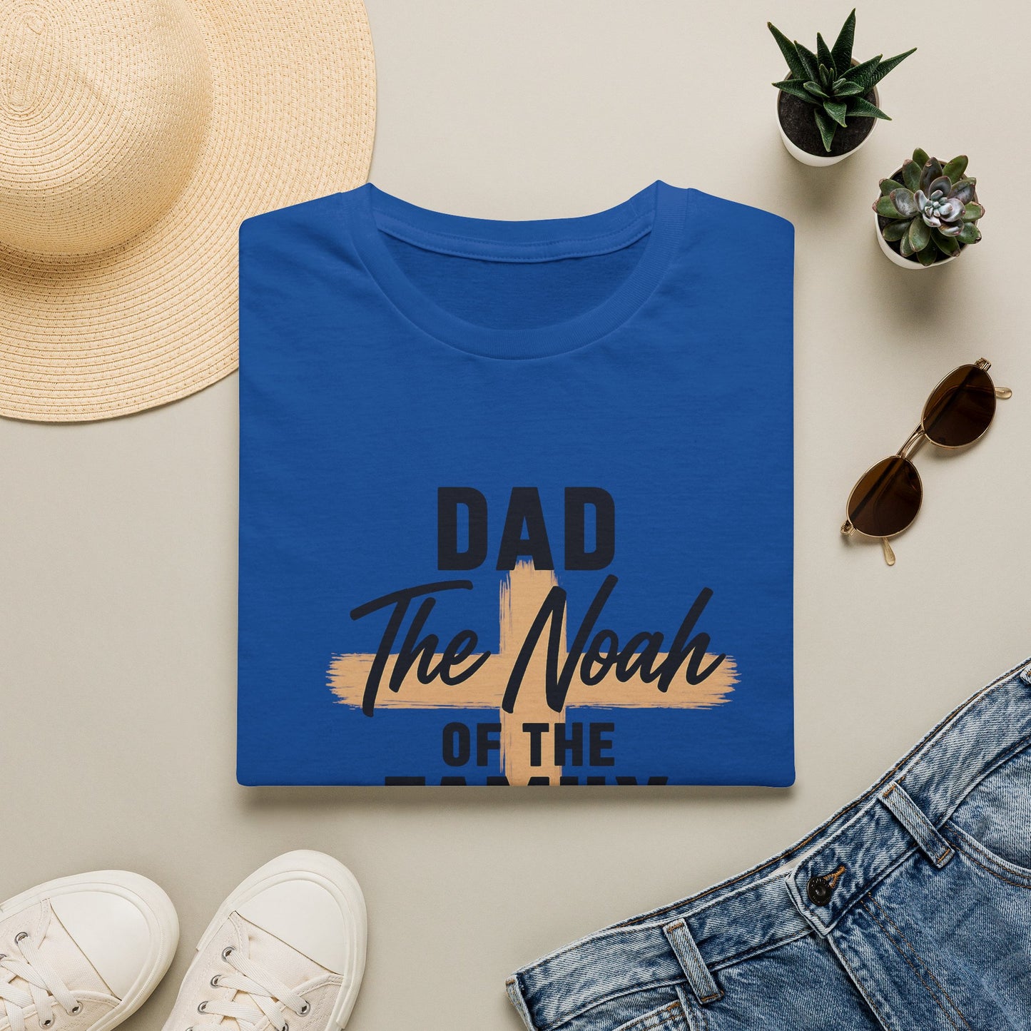 Dad The Noah of the Family T-Shirt — Christian Father Faith Shirt