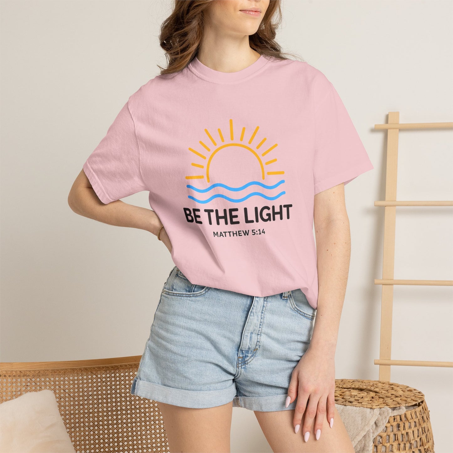 Be The Light T-Shirt — Christian Faith Tee (Matthew 5:14)