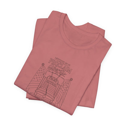 Leviticus 25:10 Tee – Minimalist Bible Verse Christian T-Shirt