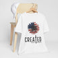Created With A Purpose American Flag Sunflower T-Shirt