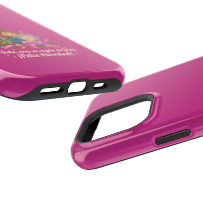 Magenta Christmas Grandma Phone Case — "Abuela, eres un regalo de Dios. ¡Feliz Navidad!" Magnetic Impact-Resistant