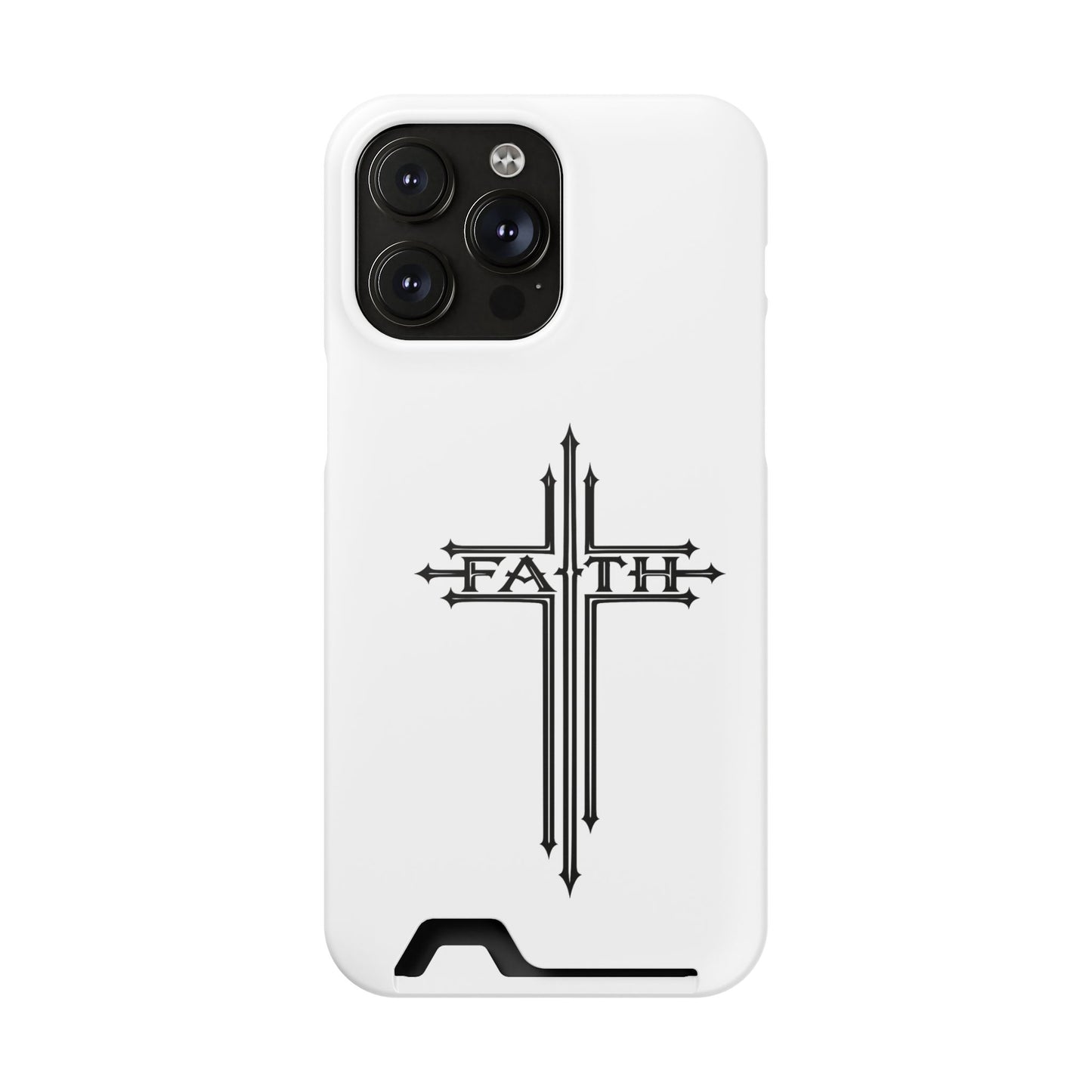 Faith Cross Phone Case with Card Holder — Slim Protective Wallet Case