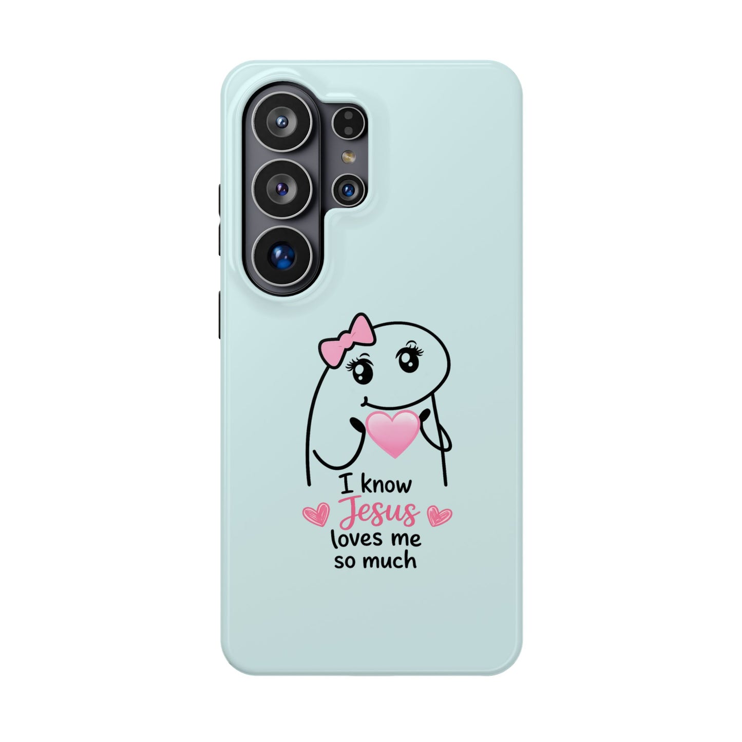 Christian Cute Heart Phone Case — "I Know Jesus Loves Me So Much" Magnetic Impact-Resistant Case
