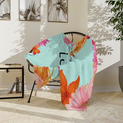 Faith Hope Love Floral Microfiber Blanket