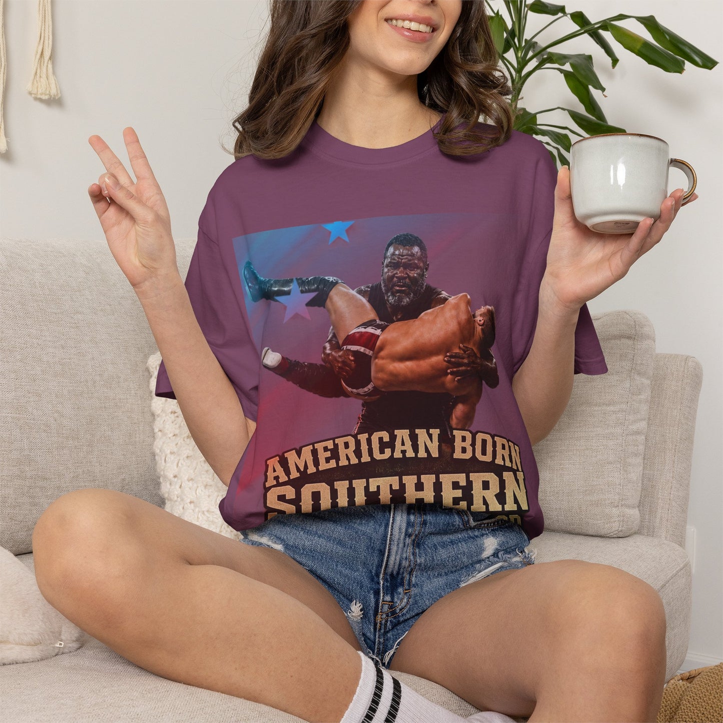 Southern Born T-Shirt — "American Born Southern by the Grace of God" Graphic Tee