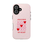 iPhone Case — "Jesus Won My Heart" Pink Magnetic Impact-Resistant Phone Case