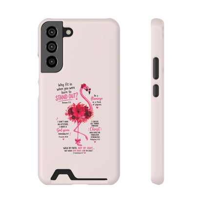 Flamingo 'Stand Out' Phone Card Case — Slim Wallet iPhone Case