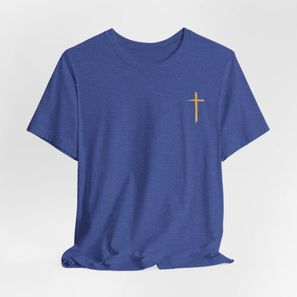 Christian Cross T-Shirt — "Do Not Be Deceived, Bad Company Ruins Good Morals" (1 Corinthians 15:33)