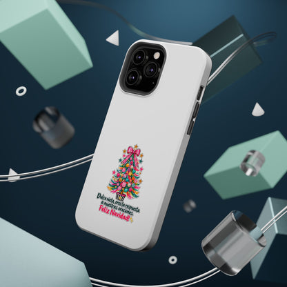 Spanish| Christmas Tree Phone Case - "Feliz Navidad" Spanish Holiday Magnetic Impact-Resistant Case