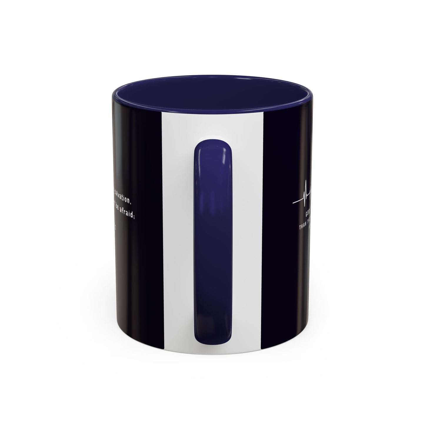 Christian faith gift  Coffee Mug — 'Tetelestai' Cross Design with Isaiah 12:2 Scripture (11/15oz Accent Mug)