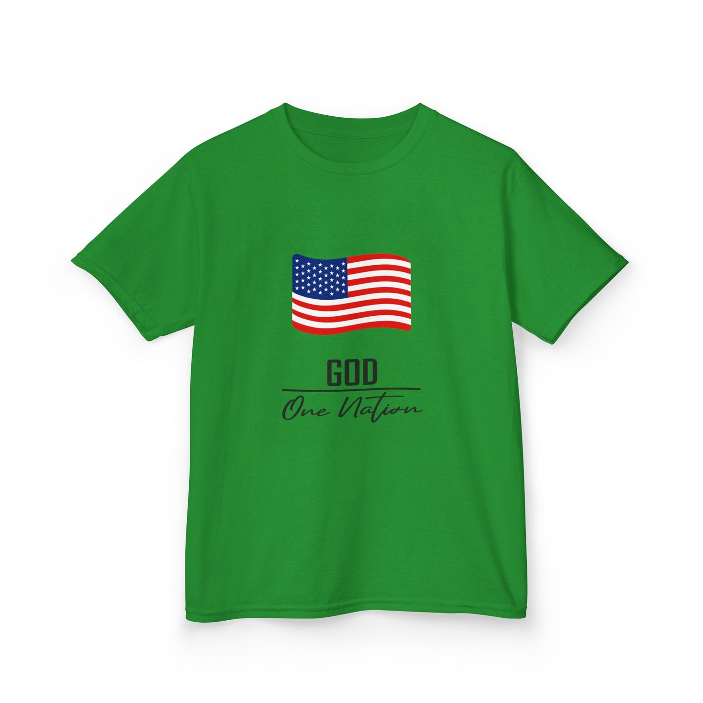 UNISEX Kids Tee — American Flag 'God One Nation' Patriotic T‑Shirt