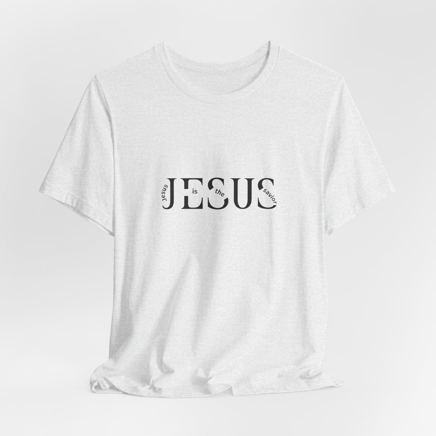 Jesus Minimalist Tee — Distressed Script Christian T-Shirt