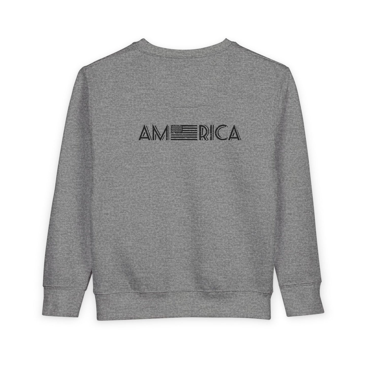Toddler Sweatshirt - 'Duty to God' Patriotic Eagle & Flag