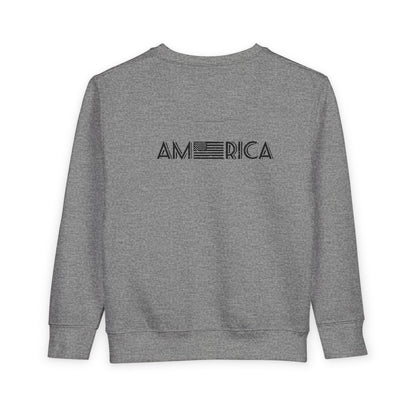 Toddler Sweatshirt - 'Duty to God' Patriotic Eagle & Flag