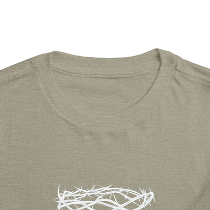 Toddler Tee — "Saved by Grace" Christian Crown of Thorns Shirt (Ephesians 2:8)
