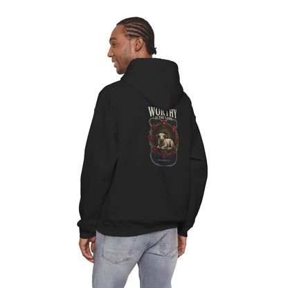 Worthy of the Lamb double print Hoodie – Christian Sheep & Roses Gospel Pullover