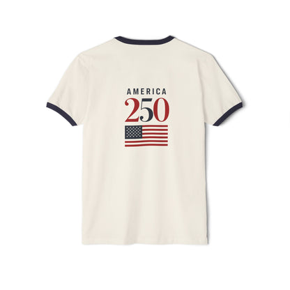 America 250 Blessed Unisex Cotton Ringer T-Shirt