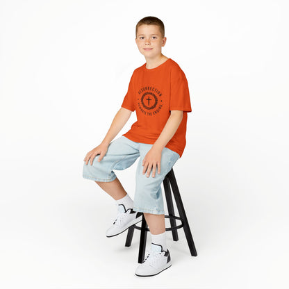 UNISEX KIDS Tee — 'Resurrection: He Wrote the Ending' Cross Graphic