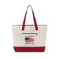 American Flag Canvas Tote Bag — "Stand For The Flag" Patriotic Zippered Tote
