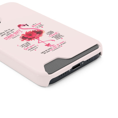 Flamingo 'Stand Out' Phone Card Case — Slim Wallet iPhone Case