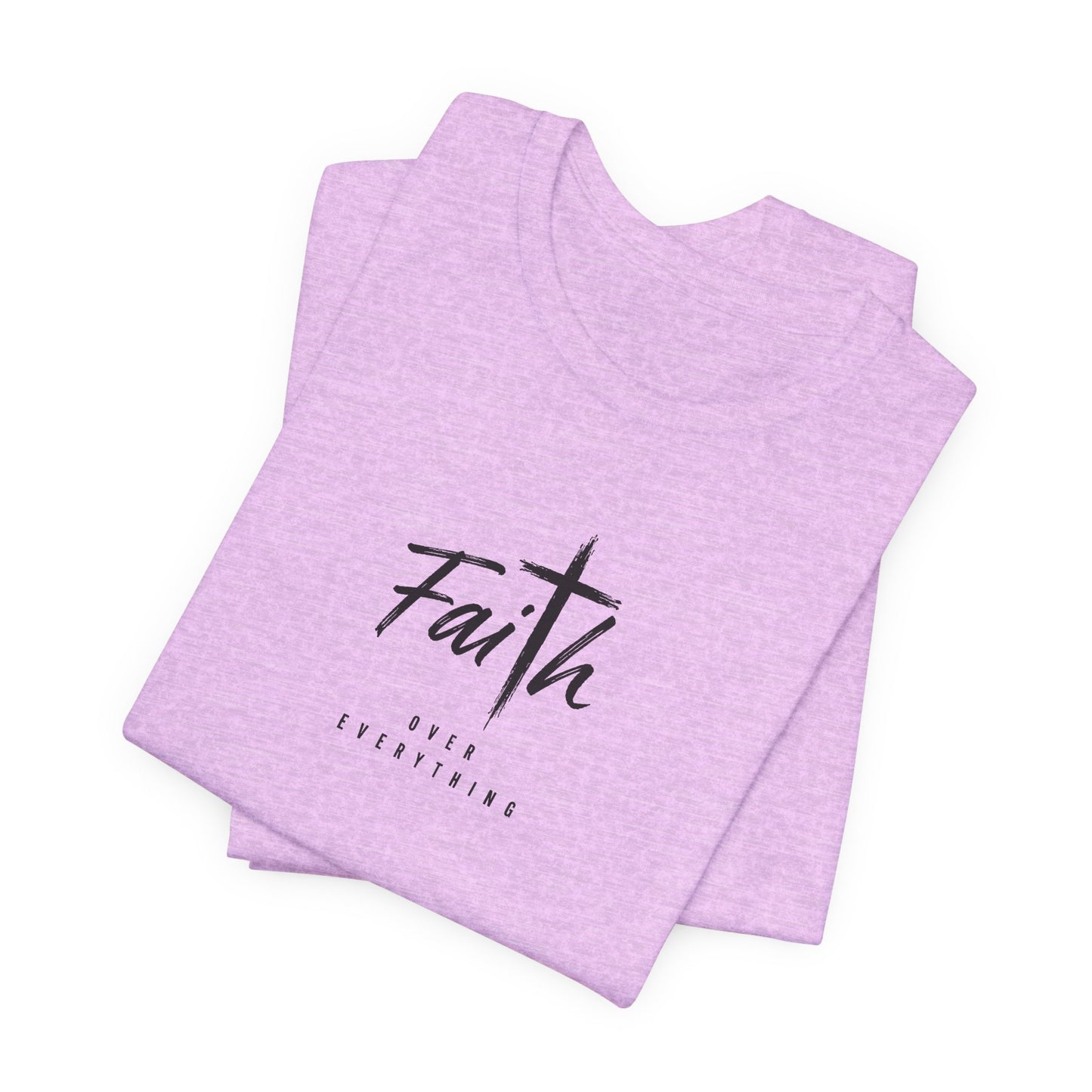 Faith Cross T‑Shirt — 'Our Father' Prayer Typography Tee