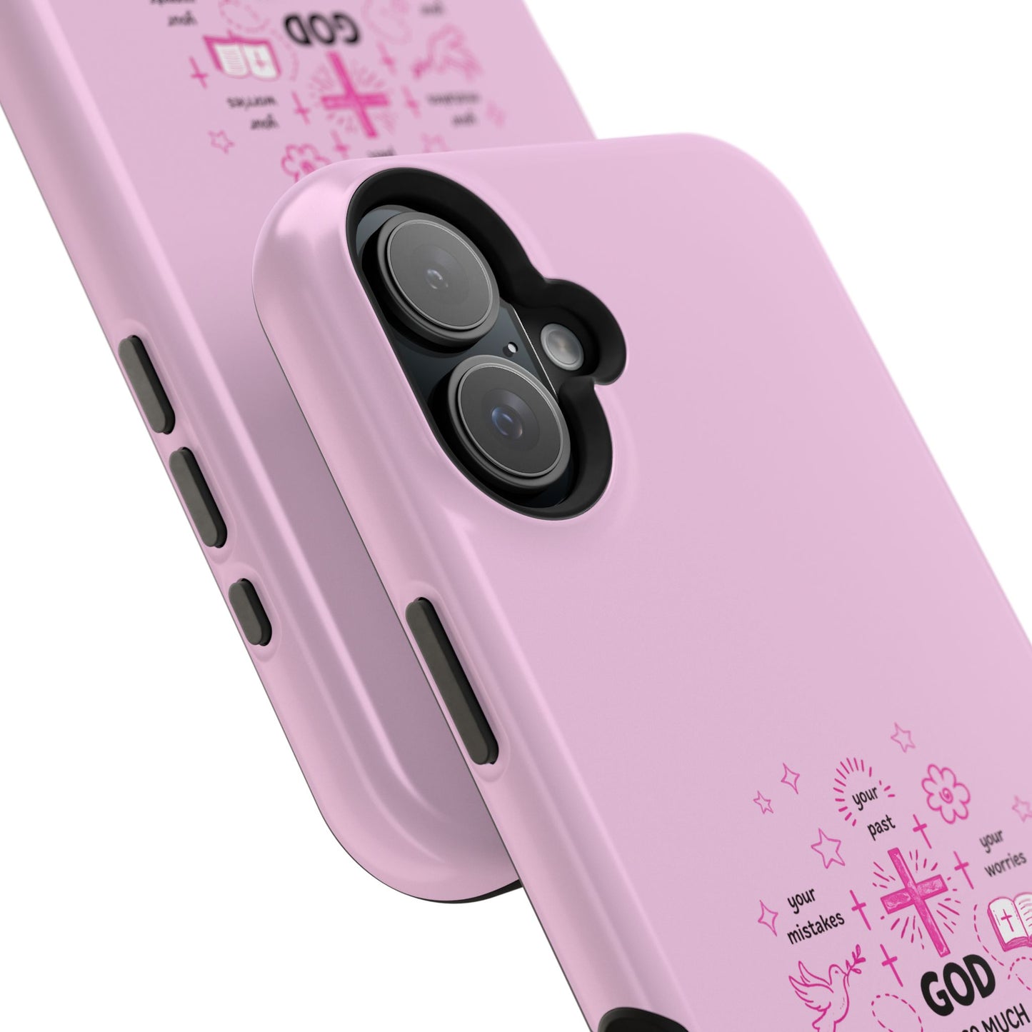 Pink Faith Phone Case — "God Is So Much Bigger Than..." Magnetic Impact-Resistant Case
