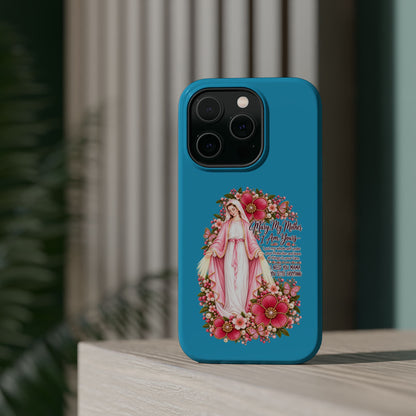 Religious Floral Phone Case — 'Blessed Virgin' Magnetic Impact-Resistant Case