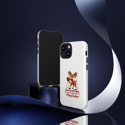 Christmas Reindeer Phone Case — “Sweet granddaughter you’re an answered prayer” Holiday Phone Cover