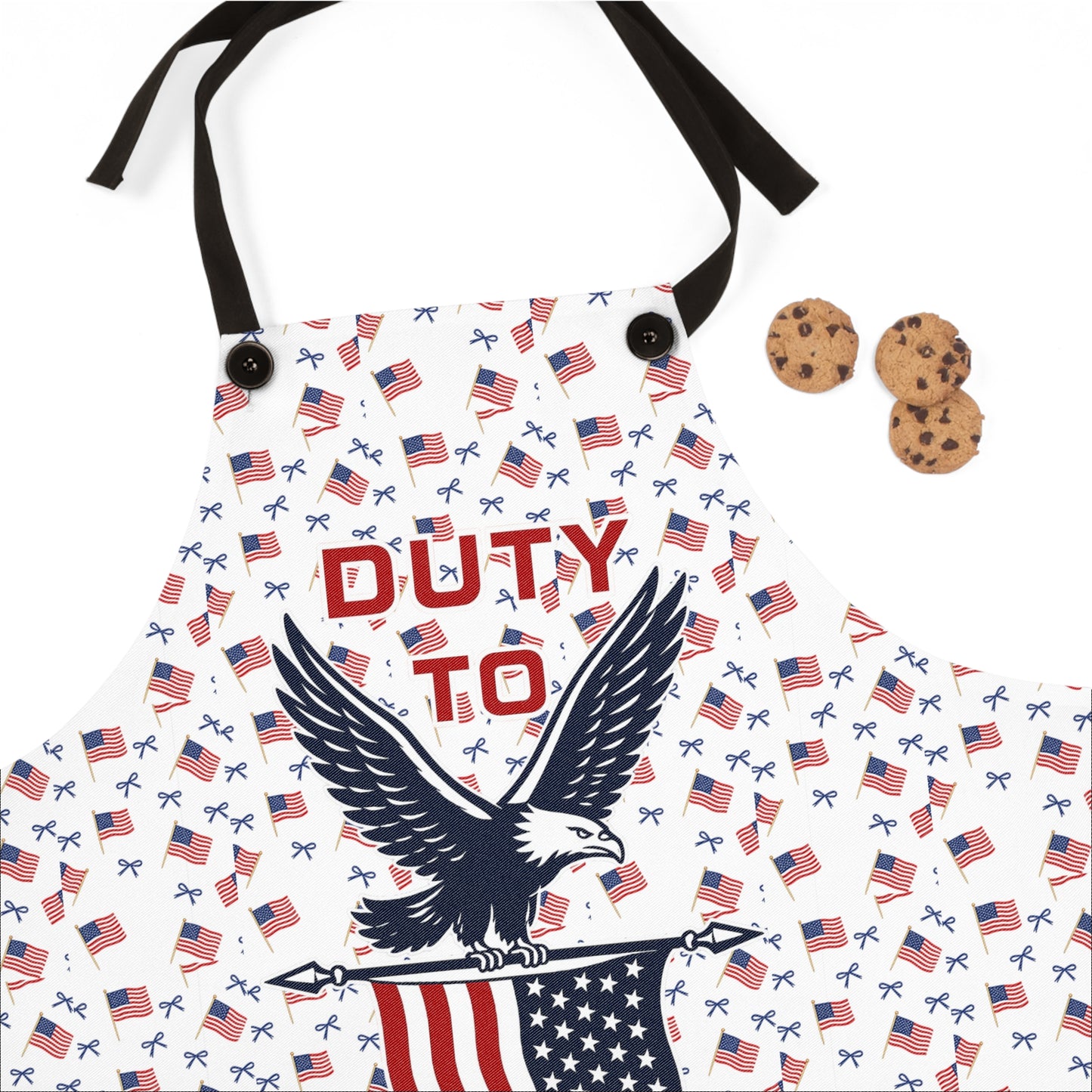 Patriotic "Created with a Purpose" Apron — USA Flag Cooking Apron