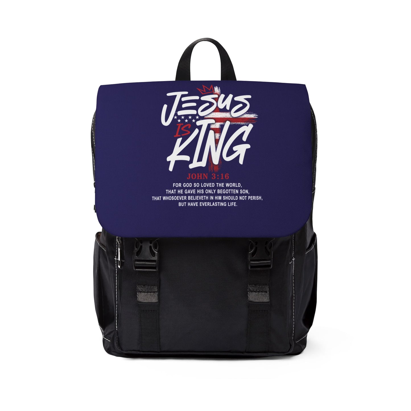Christian 'King' Scripture Backpack – John 3:16 Faith Daypack