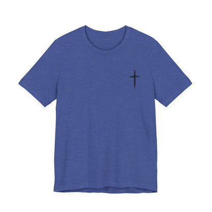 Christian Cross T-Shirt — “By His Wounds We Are Healed” Isaiah 53:5 Inspirational Tee