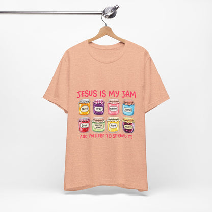 Christian T-Shirt — "Jesus Is My Jam" Jam Jar Graphic Tee