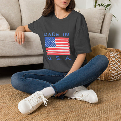 Made in U.S.A. T-Shirt — American Flag Graphic Tee