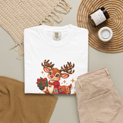 Christmas Reindeer T-Shirt — "Sweet Granddaughter You're an Answered Prayer" Holiday Tee