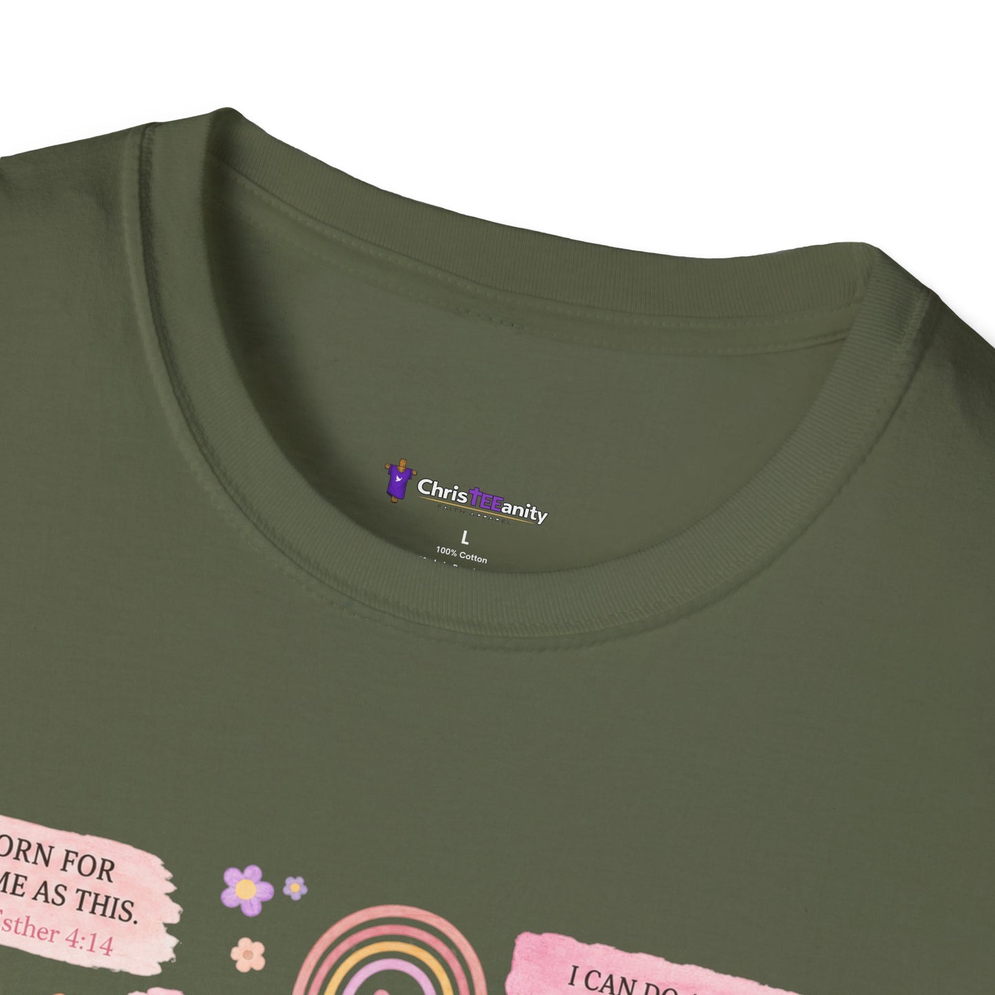 Christian Inspirational T-Shirt — “I am a child of God” Pink Scripture Tee