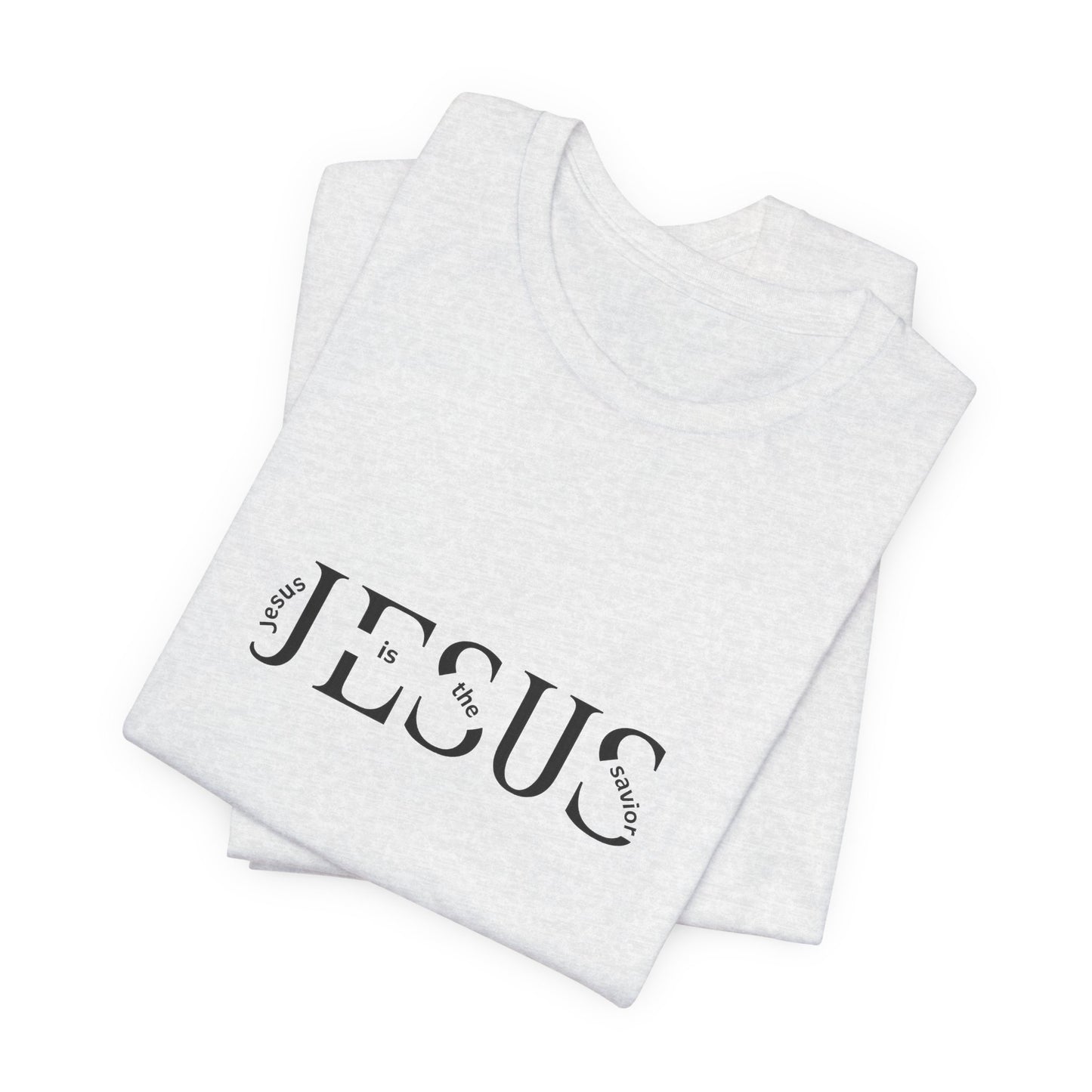 Jesus Minimalist Tee — Distressed Script Christian T-Shirt
