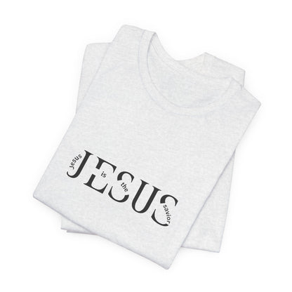 Jesus Minimalist Tee — Distressed Script Christian T-Shirt