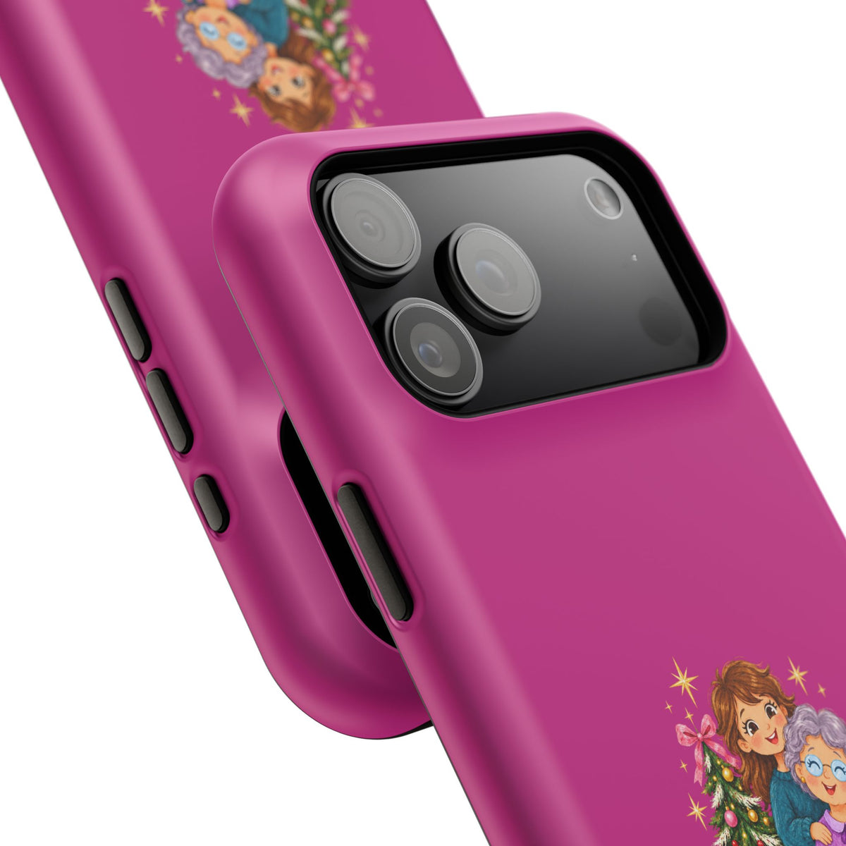 Magenta Christmas Grandma Phone Case — "Abuela, eres un regalo de Dios. ¡Feliz Navidad!" Magnetic Impact-Resistant