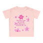 Baby T-Shirt — Pink Floral Christian Baby Tee “I Roll with Jesus” Inspirational Infant Shirt