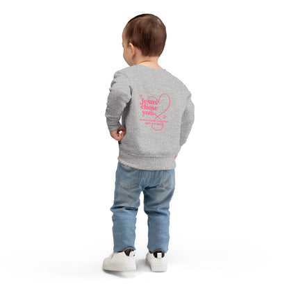 Toddlers' Faith Sweatshirt — "Fueled by Grace, Driven by Faith" Pink Scooter