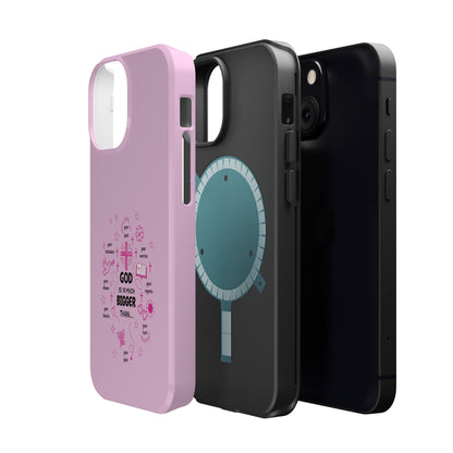 Pink Faith Phone Case — "God Is So Much Bigger Than..." Magnetic Impact-Resistant Case