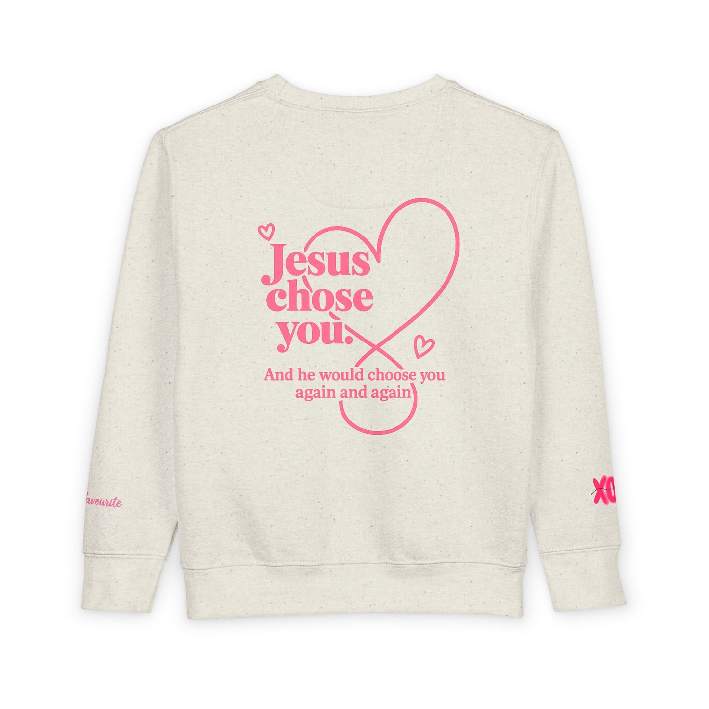Toddler Sweatshirt - "Riding with Jesus" Pink Beetle Faith Kids Pullover