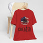 Created With A Purpose American Flag Sunflower T-Shirt