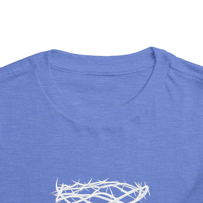 Toddler Tee — "Saved by Grace" Christian Crown of Thorns Shirt (Ephesians 2:8)