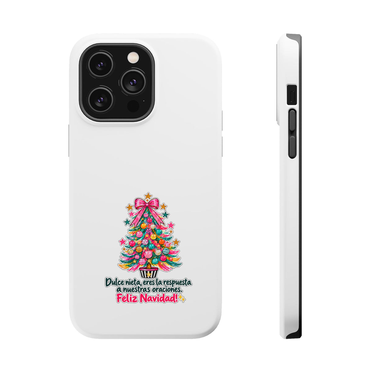 Spanish| Christmas Tree Phone Case - "Feliz Navidad" Spanish Holiday Magnetic Impact-Resistant Case