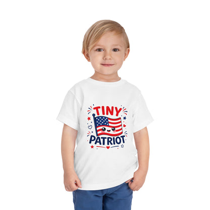 Tiny Patriot Toddler Tee – Cute American Flag 4th of July Shirt