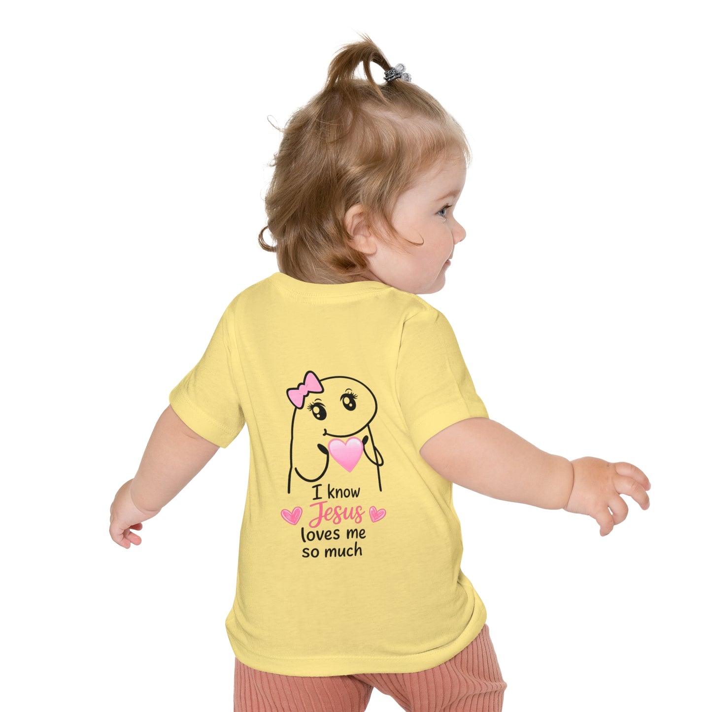 Christian Baby T-Shirt - "Christ is my firm foundation" Heart Design (I Know Jesus Loves Me)