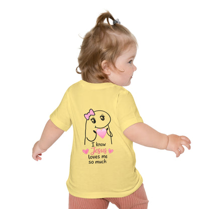Christian Baby T-Shirt - "Christ is my firm foundation" Heart Design (I Know Jesus Loves Me)