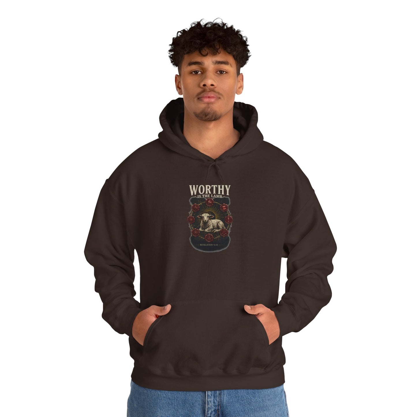 Worthy of the Lamb double print Hoodie – Christian Sheep & Roses Gospel Pullover