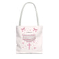 Pink Faith Tote Bag — Inspirational Cross & Rainbow AOP Tote